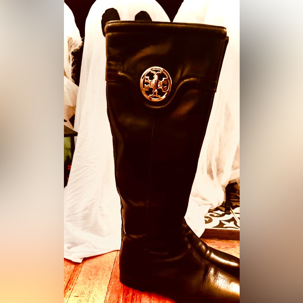 Tory Burch Boots Size 5 Brown Amanda Riding Boots Leather Authentic